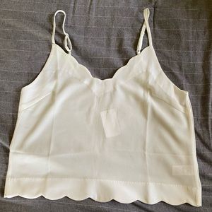 White Scallop Tank